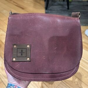 Bergamot+Amor The Craftsbury Common Burgundy Leather Saddle Bag